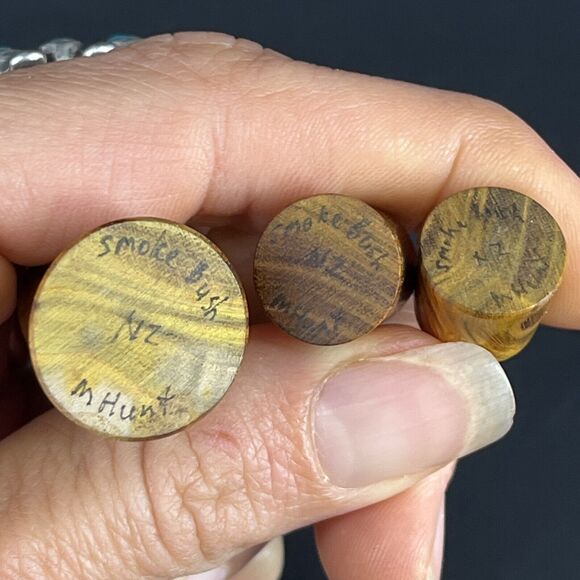 Dollhouse Miniature M Hunt Smoke Bush Wood Lidded Mushroom Jars New Zealand Set - Picture 9 of 16